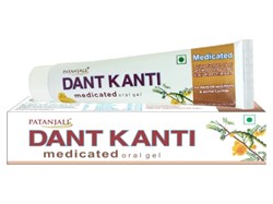Лечебный травяной гель Patanjali Dant Kanti Medicated - снижение чувствительности зубов. 2933 - фото 11722