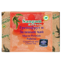 Мыло глицериновое Grapefruit and Green Tea Sangam Herbals, 100 г. 6141 - фото 12771
