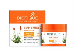 Солнцезащитный крем для лица Spf 30+ с Алоэ Вера, Biotique, 50 г. - фото 13158