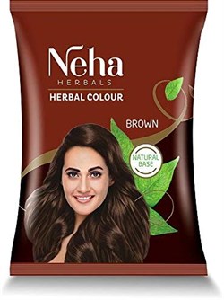 Краска для волос на основе натуральной хны Коричневая Neha Herbals, 20 г. - фото 13200