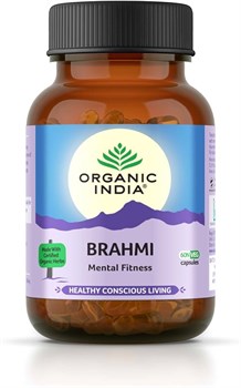 Брами (Brahmi) Organic India - для  улучшения памяти и работы мозга, 60 капсул - фото 13234