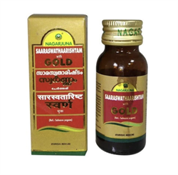 Saaraswathaarishtam Gold (Сарасватариштам с золотом) Nagarjuna - помогает снизить стресс, депрессию, повысить иммунитет - фото 13850