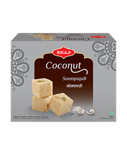 Soan Papdi с кокосом Bikaji, -  воздушный индийский десерт, 500 г - фото 13856