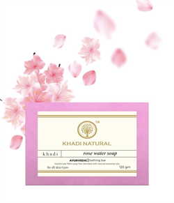 Мыло ручной работы KHADI с розовой водой - фото 13993