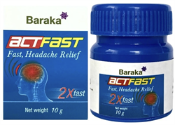 Бальзам от головной боли ActFast Baraka - естественный способ облегчить головную боль, 10 г - фото 14088