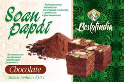 Soan papdi chocolate (Соан Папди шоколад) - воздушная сладость с миндалём и фисташками, 250 гр 4054 - фото 8815