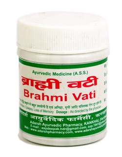 Brahmi Vati (Адарш Брами вати) 40гр. - ясность ума, крепкая память, баланс ЦНС - фото 9269