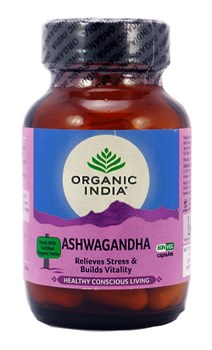 Ашвагандха (Ashwagandha) Organic India - баланс ментальной сферы, потенция, антистресс, 60 капсул - фото 9412