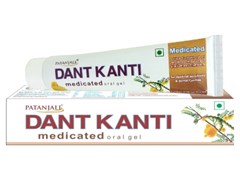 Лечебный травяной гель Patanjali Dant Kanti Medicated - снижение чувствительности зубов.