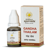 Gandha Thailam (Гандха Тайлам) Kerala Ayurveda, - для укрепления костей и ухода за суставами, 10 мл.