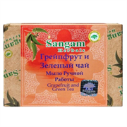 Мыло глицериновое Grapefruit and Green Tea Sangam Herbals, 100 г.