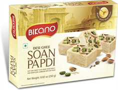 Халва с орехами Soan Papdi-G Bikano - деликатес, приготовленный из лучших ингредиентов, 250 г. 9618
