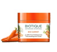 Biotique Sun Shield Carrot (40+ SPF) - аюрведический крем для защиты от солнца 10531