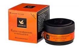 Крем для лица омолаживающий, с шафраном и миндалём 2637