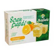 Soan papdi orange (Соан Папди апельсин) 250 гр - воздушная сладость с миндалём и фисташками 4058